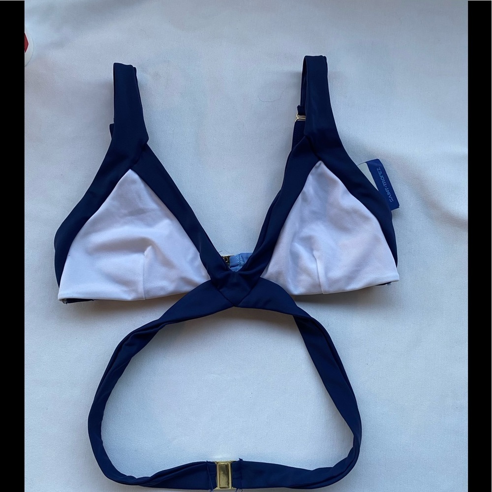 Les canebiers palmier bikini top white/ blue size 44 - Picture 3 of 4